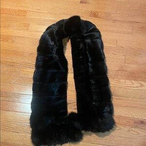 Luxurious Black Faux Fur Wrap